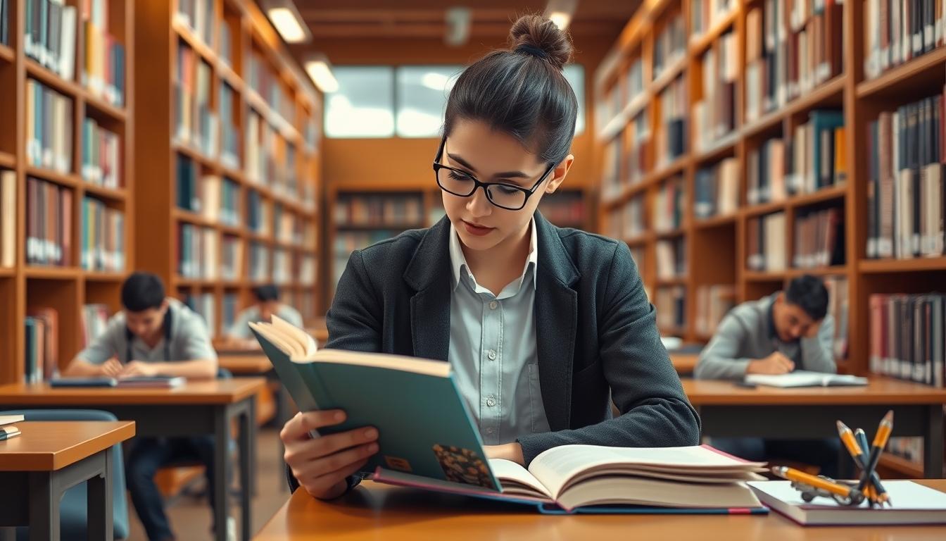 Student developing practical and academic skills